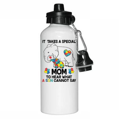 It Takes A Special Mom To Hear What A Son Cannot Say Aluminum Water Bottle