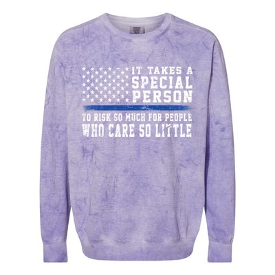 It Takes A Special Person To Be A Police Officer Colorblast Crewneck Sweatshirt