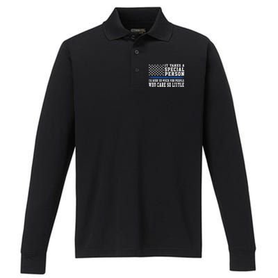 It Takes A Special Person To Be A Police Officer Performance Long Sleeve Polo