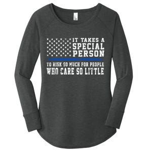 It Takes A Special Person To Be A Police Officer Women's Perfect Tri Tunic Long Sleeve Shirt