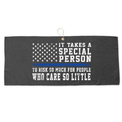 It Takes A Special Person To Be A Police Officer Large Microfiber Waffle Golf Towel