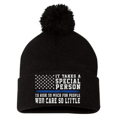 It Takes A Special Person To Be A Police Officer Pom Pom 12in Knit Beanie