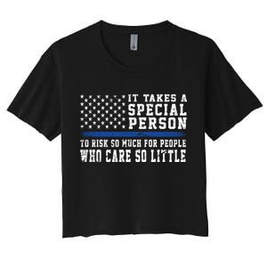 It Takes A Special Person To Be A Police Officer Women's Crop Top Tee