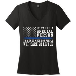 It Takes A Special Person To Be A Police Officer Women's V-Neck T-Shirt