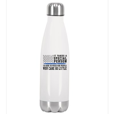 It Takes A Special Person To Be A Police Officer Stainless Steel Insulated Water Bottle