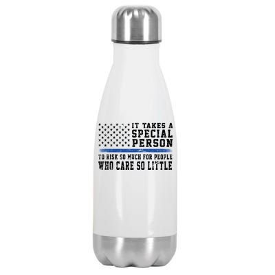 It Takes A Special Person To Be A Police Officer Stainless Steel Insulated Water Bottle