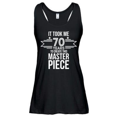 It Took Me 70 Years To Create This Masterpiece 70th Birthday Ladies Essential Flowy Tank