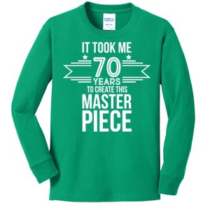 It Took Me 70 Years To Create This Masterpiece 70th Birthday Kids Long Sleeve Shirt