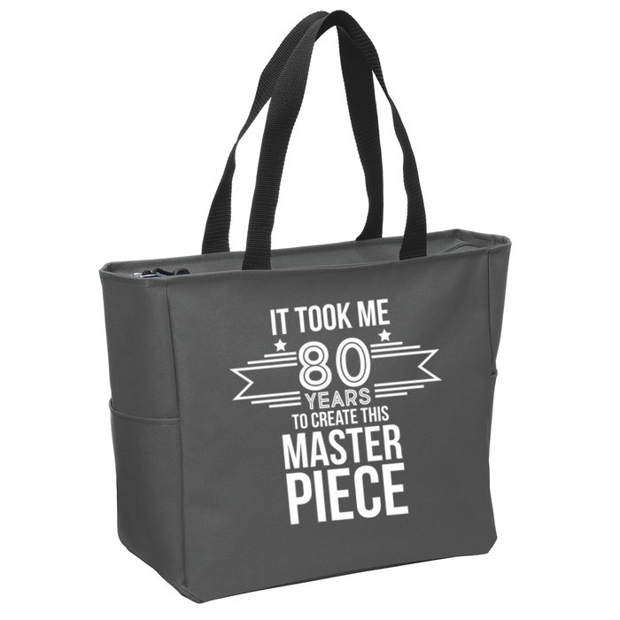It Took Me 80 Years To Create This Masterpiece 80th Birthday Zip Tote Bag
