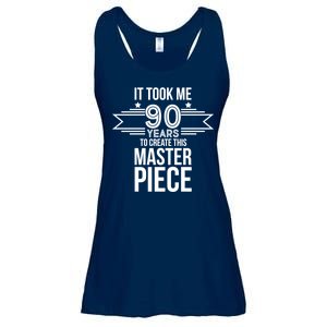 It Took Me 90 Years To Create This Masterpiece 90th Birthday Ladies Essential Flowy Tank