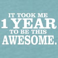It Took One Year To Be This Awesome Sueded Cloud Jersey T-Shirt