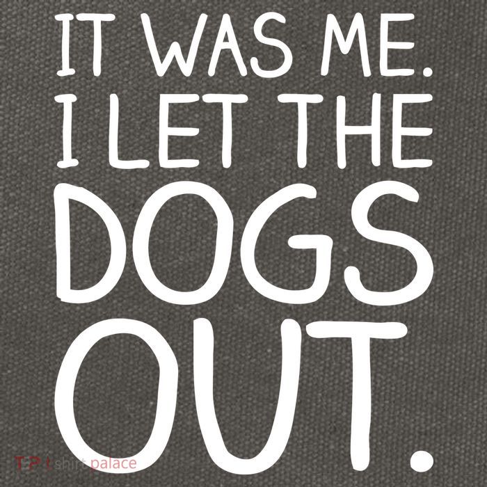 It Was Me I Let The Dogs Out Funny Hilarious Cotton Canvas Backpack