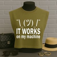 It Works On My Machine Garment-Dyed Women's Muscle Tee