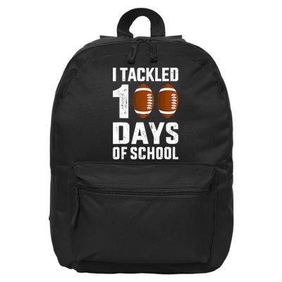 I Tackled 100 Days School 100th Day Football 16 in Basic Backpack