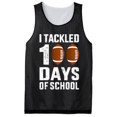 I Tackled 100 Days School 100th Day Football Mesh Reversible Basketball Jersey Tank