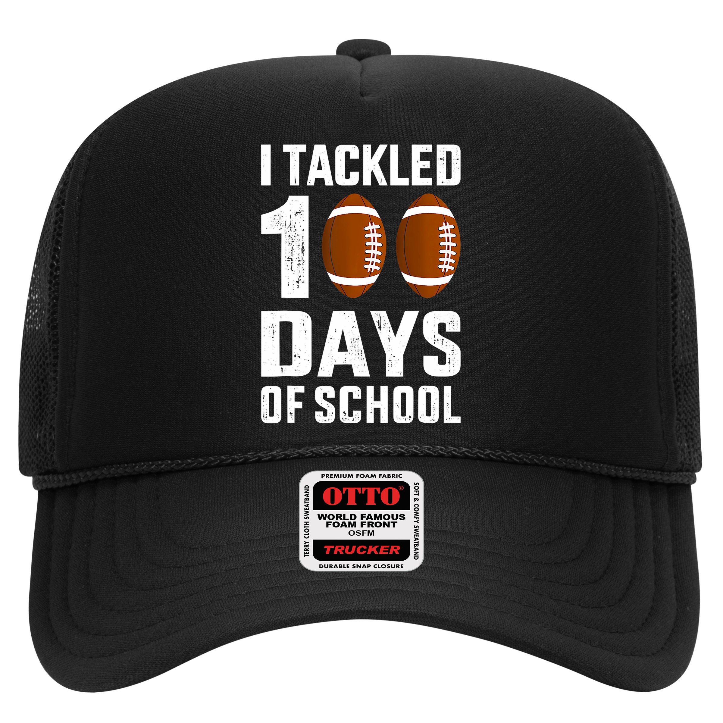 I Tackled 100 Days School 100th Day Football Hat