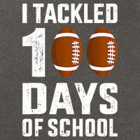 I Tackled 100 Days School 100th Day Football Cotton Canvas Backpack