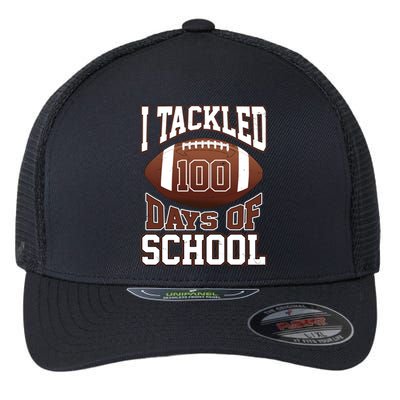 I Tackled 100 Days Of School Football Flexfit Unipanel Trucker Cap