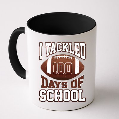 I Tackled 100 Days Of School Football Mug