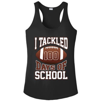 I Tackled 100 Days Of School Football Ladies PosiCharge Competitor Racerback Tank