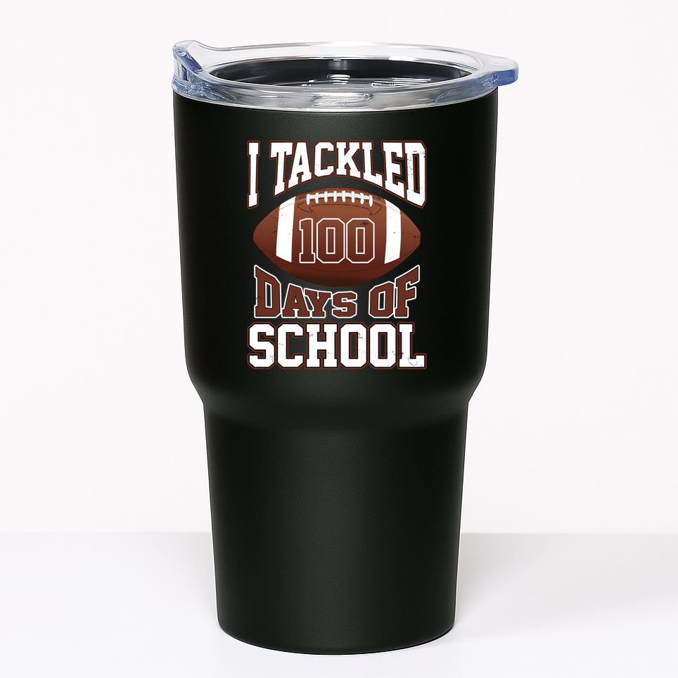 I Tackled 100 Days Of School Football Tumbler