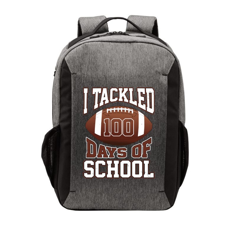 I Tackled 100 Days Of School Football Vector Backpack