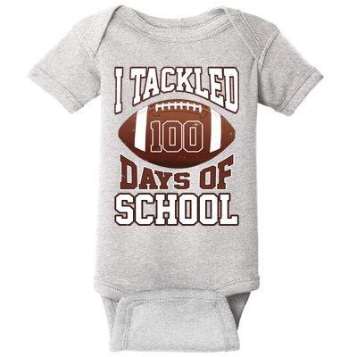 I Tackled 100 Days Of School Football Baby Bodysuit
