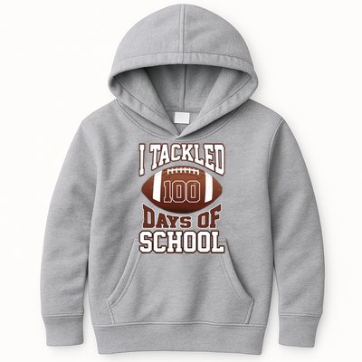 I Tackled 100 Days Of School Football Kids Hoodie
