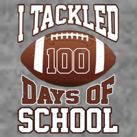 I Tackled 100 Days Of School Football Short Acrylic Beanie