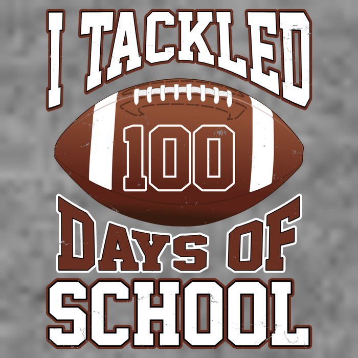 I Tackled 100 Days Of School Football Short Acrylic Beanie