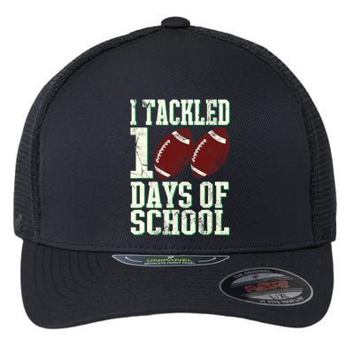 I Tackled 100 Days Of School Football Theme 100th Day Flexfit Unipanel Trucker Cap