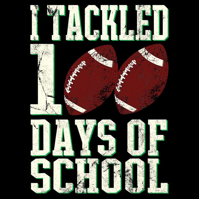 I Tackled 100 Days Of School Football Theme 100th Day Sustainable Beanie