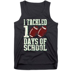 I Tackled 100 Days Of School Football Theme 100th Day Tank Top