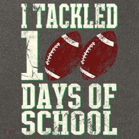 I Tackled 100 Days Of School Football Theme 100th Day Cotton Canvas Backpack