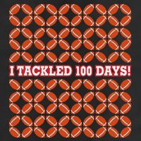 I Tackled 100 Days Football School Celebration 7 Panel Mesh Trucker Snapback Hat