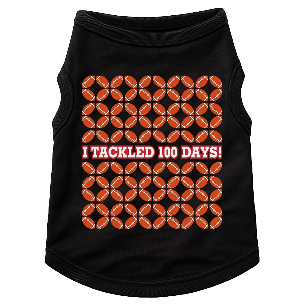 I Tackled 100 Days Football School Celebration Doggie Tank