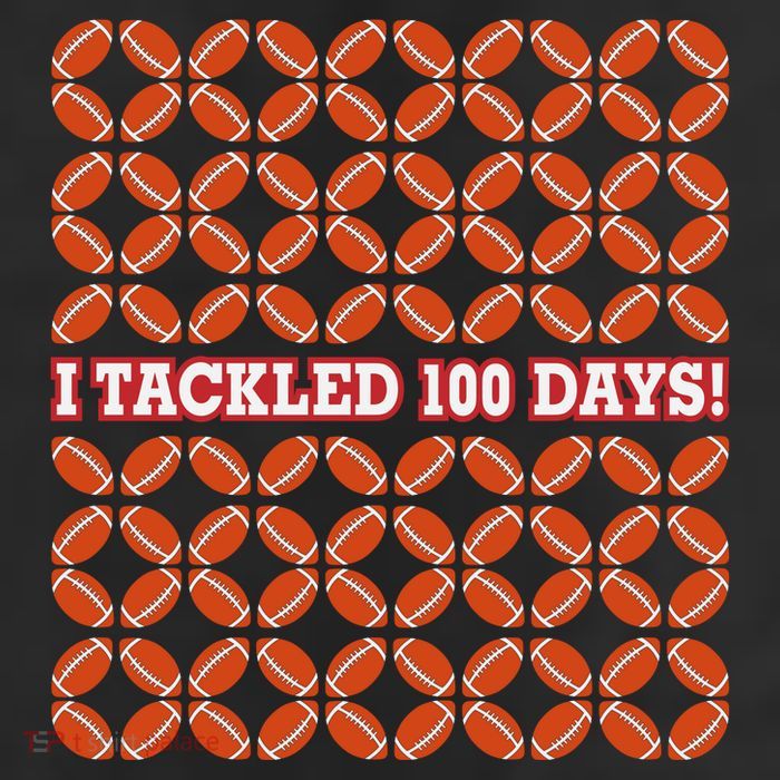 I Tackled 100 Days Football School Celebration Beanie