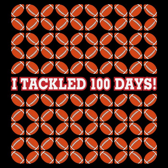 I Tackled 100 Days Football School Celebration 16 in Basic Backpack