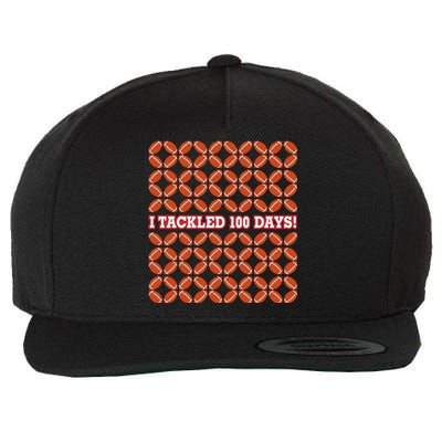 I Tackled 100 Days Football School Celebration Wool Snapback Cap