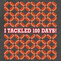 I Tackled 100 Days Football School Celebration Vector Backpack