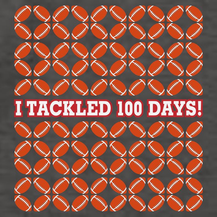 I Tackled 100 Days Football School Celebration Vector Backpack