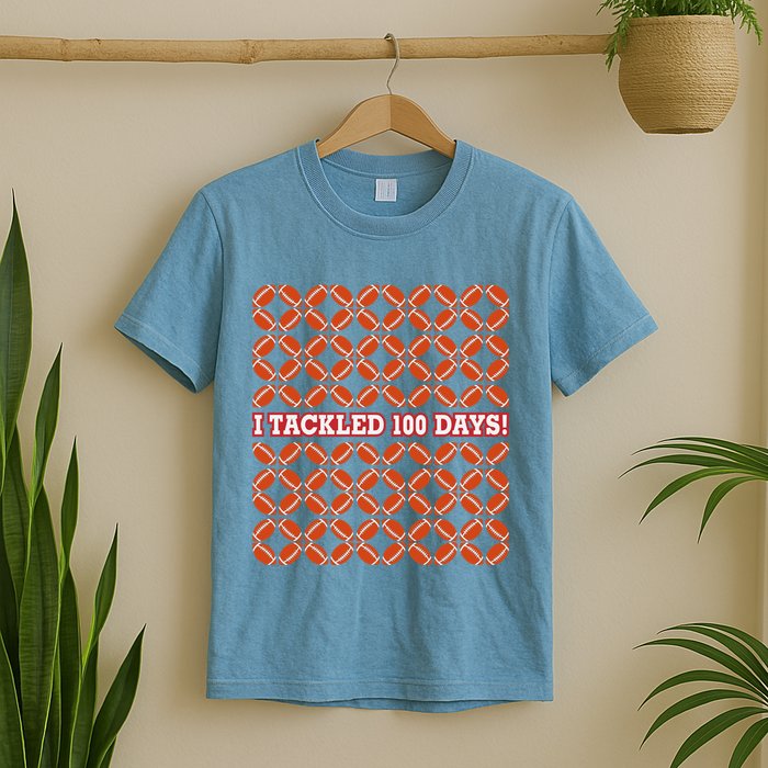 I Tackled 100 Days Football School Celebration T-Shirt