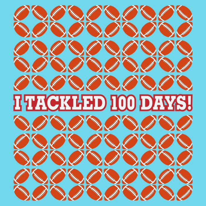 I Tackled 100 Days Football School Celebration T-Shirt