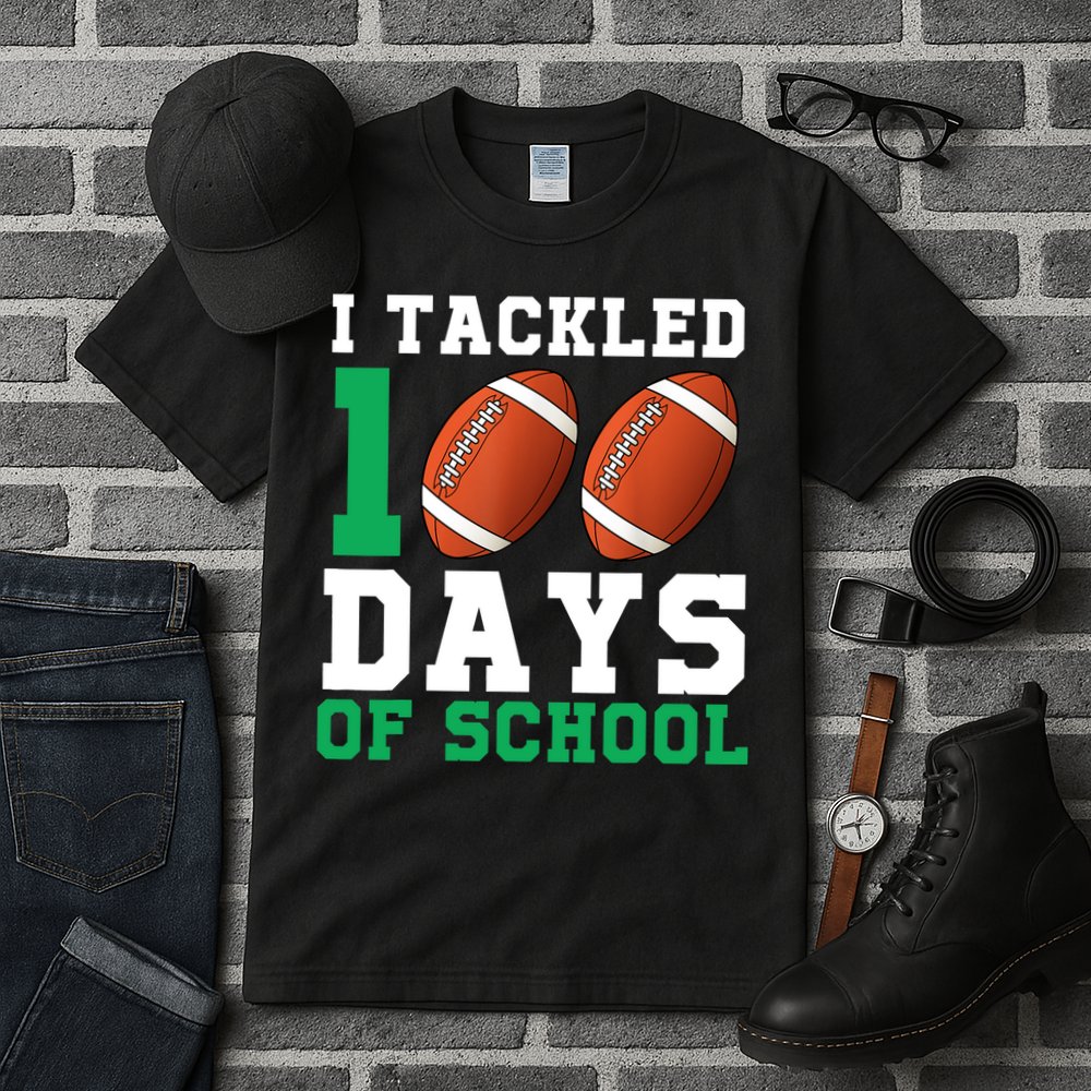 I Tackled 100 Days of School 100th Day of School Student Tall T-Shirt