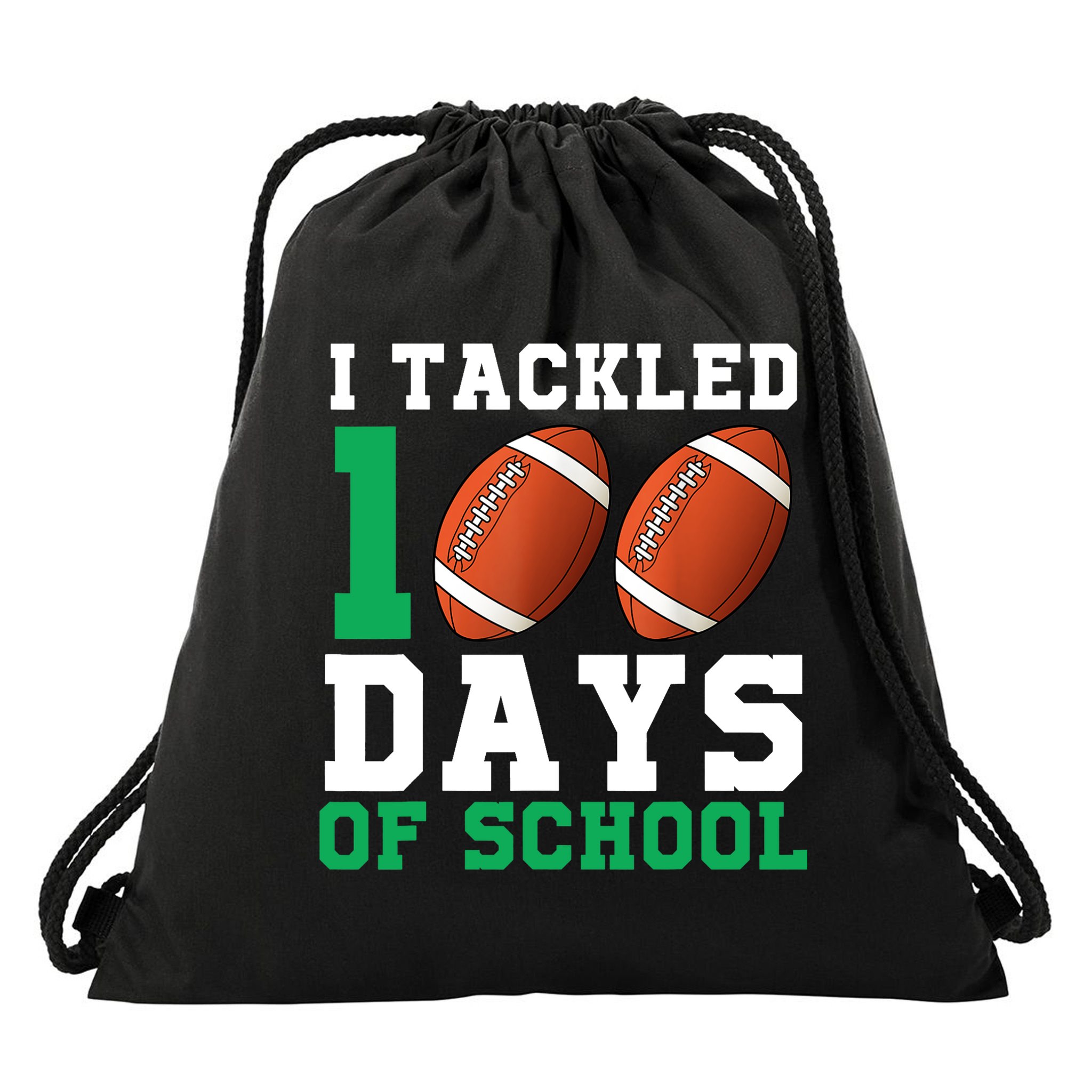 I Tackled 100 Days of School 100th Day of School Student Drawstring Bag