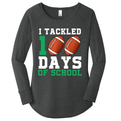 I Tackled 100 Days of School 100th Day of School Student Women's Perfect Tri Tunic Long Sleeve Shirt