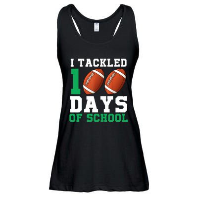 I Tackled 100 Days of School 100th Day of School Student Ladies Essential Flowy Tank