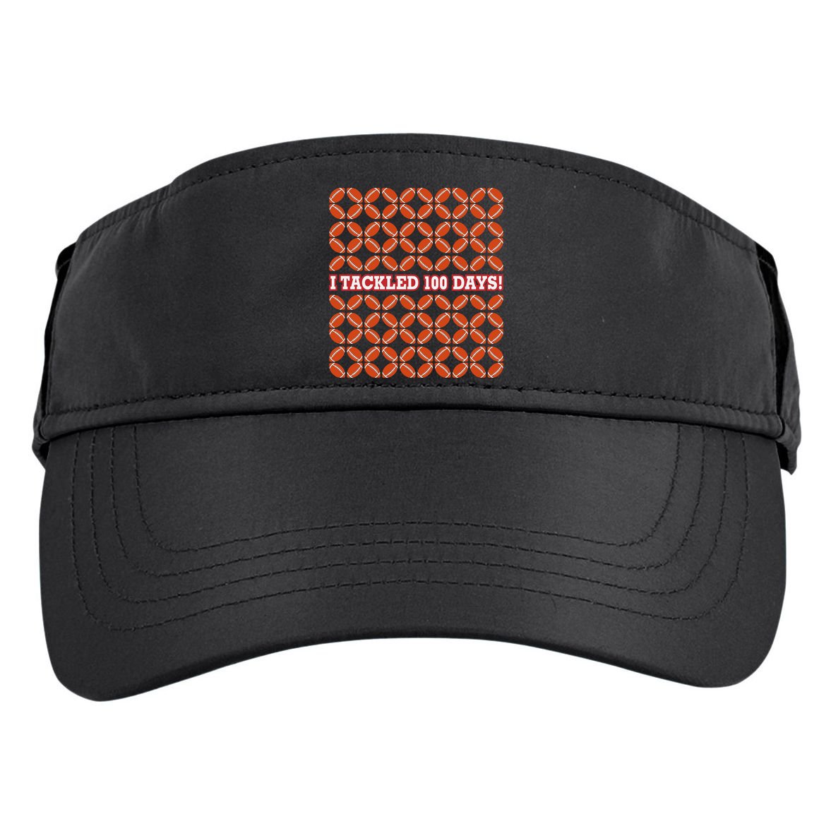 I Tackled 100 Days Of School Football Adult Drive Performance Visor