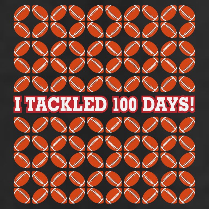 I Tackled 100 Days Of School Football Adult Drive Performance Visor