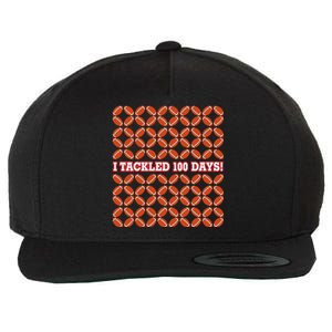 I Tackled 100 Days Of School Football Wool Snapback Cap